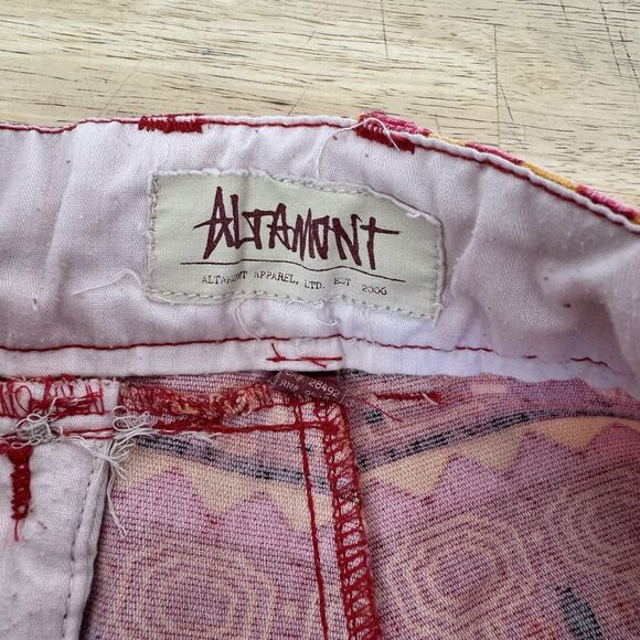 Altamont 2013 Exhiled Short Grunge Cotton Vintage Skater Tribal Drawstring Sz 33 - Picture 12 of 16